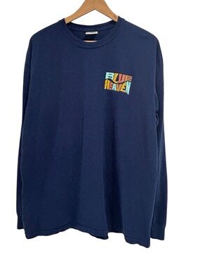 Comfort Colors Blue Heaven Key West Florida Long Sleeve T-Shirt in Navy - XL